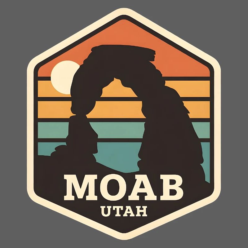 Arche du désert de Moab, Utah, coucher de soleil rétro