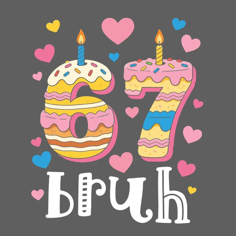 67 Geburtstag Donut Herzchen