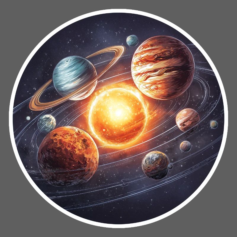 Astronomy Space Solar System Planets Orbit Graphic