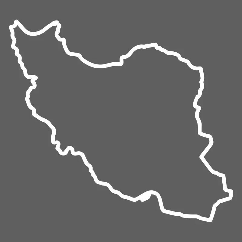 Iran Map Silhouette Persia