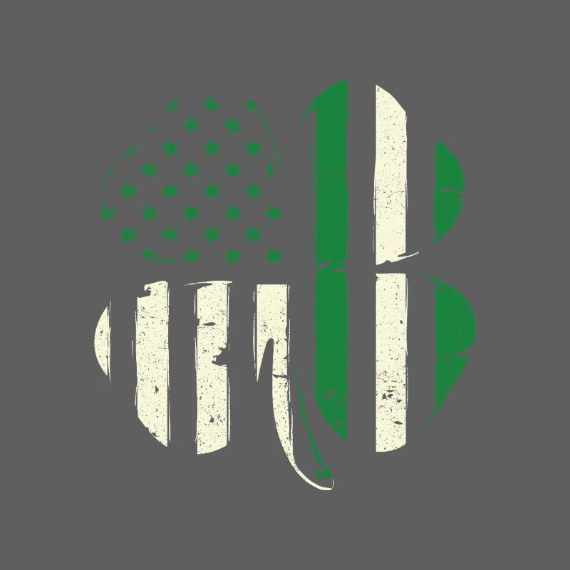 US American Shamrock Flag St Patrick's