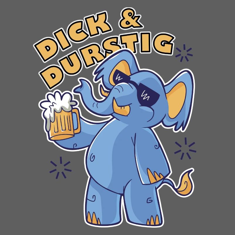 Fat and Thirsty Funny Saying Drinking Beer