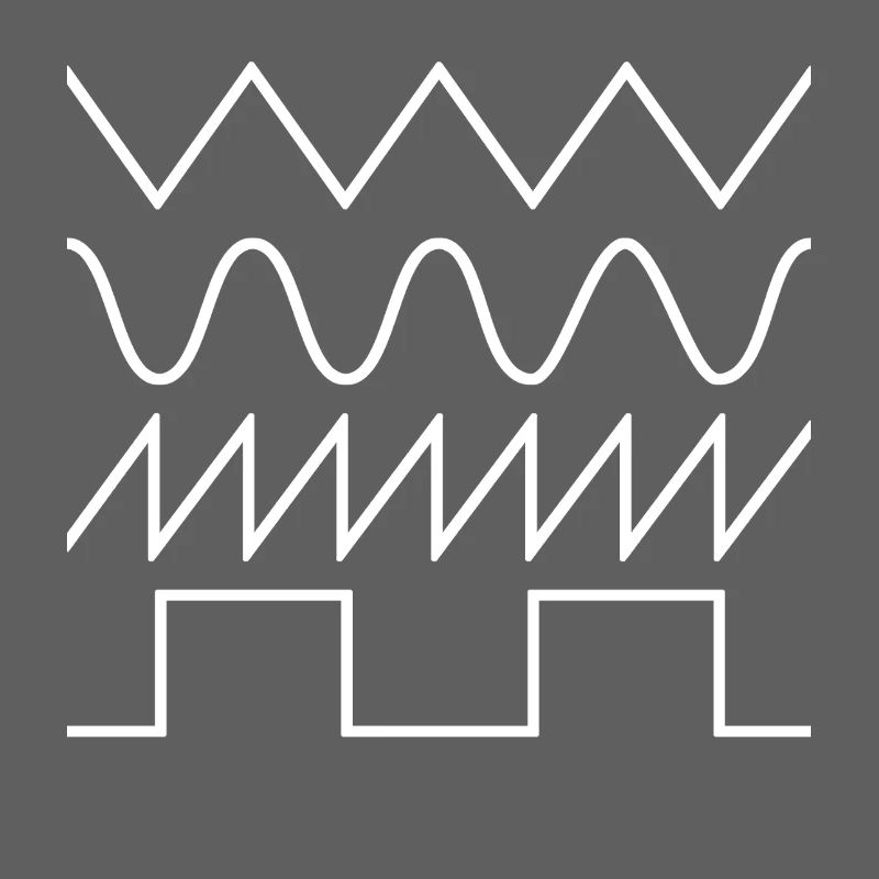 Synthesizer Waveforms (white font) #2