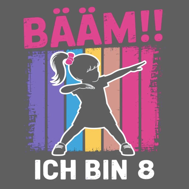 Bääm Ich bin 8 Dabbing Mädchen 8. Geburtstag