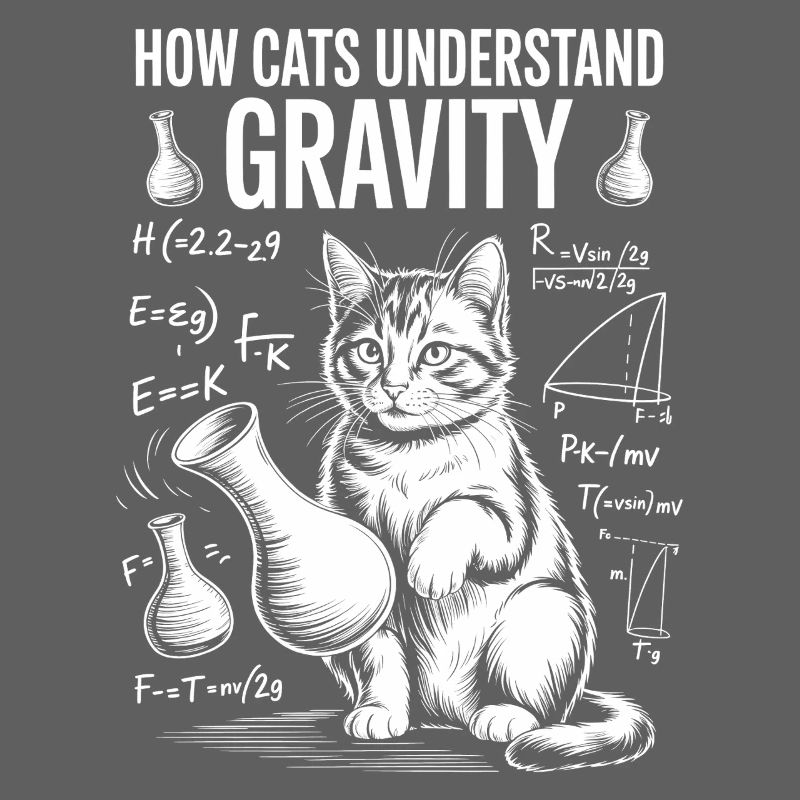 Dictions de chats de physique Blague de maths Cadeau de physique
