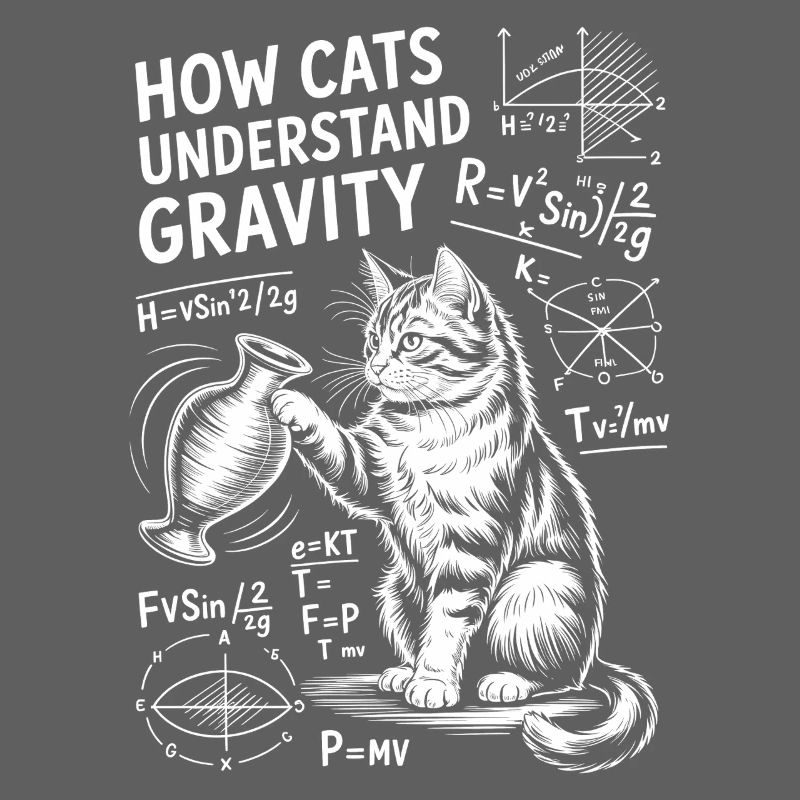 Dictions de chats de physique Blague de maths Cadeau de physique