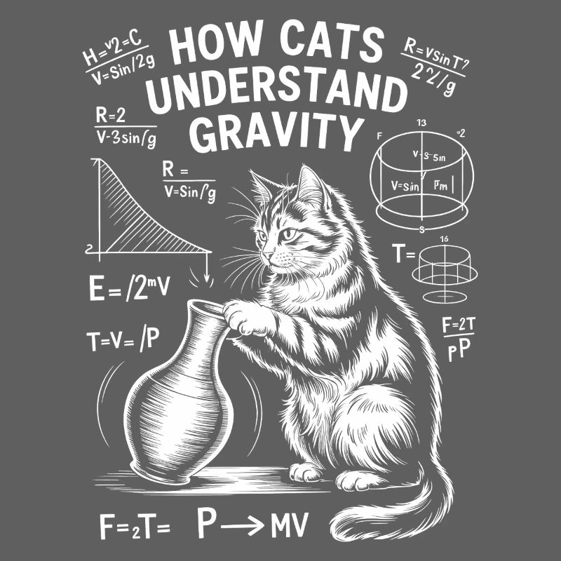 Dictions de chats de physique Blague de maths Cadeau de physique