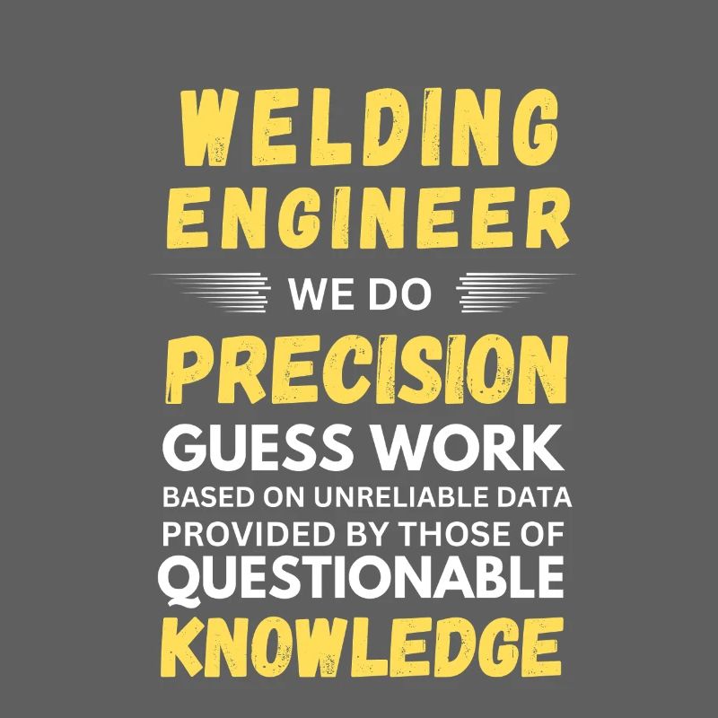 Welding Engineer We Do Precision Work Funny Quotes