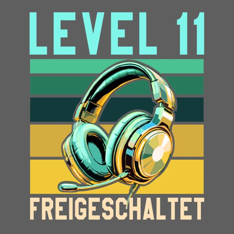 11. Geburtstag Junge Mädchen Gamer Level 11