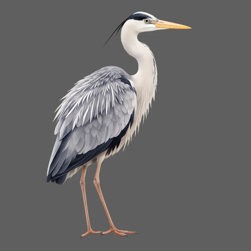 Realistic Grey Heron