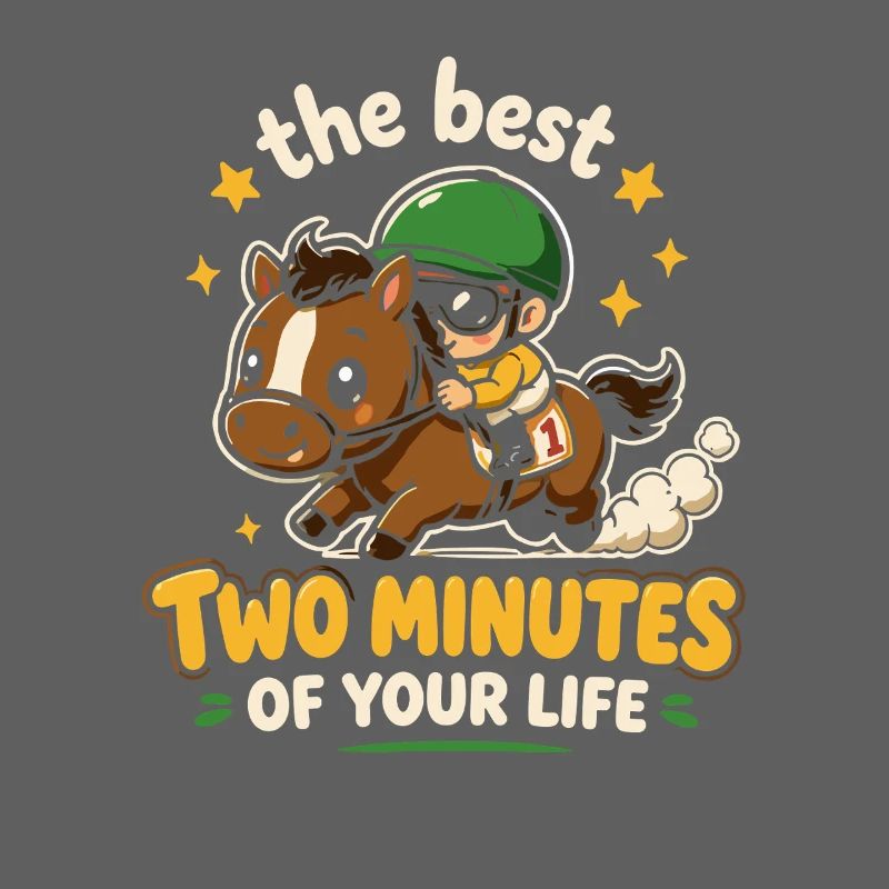Course de sprint de chevaux de dessins animés