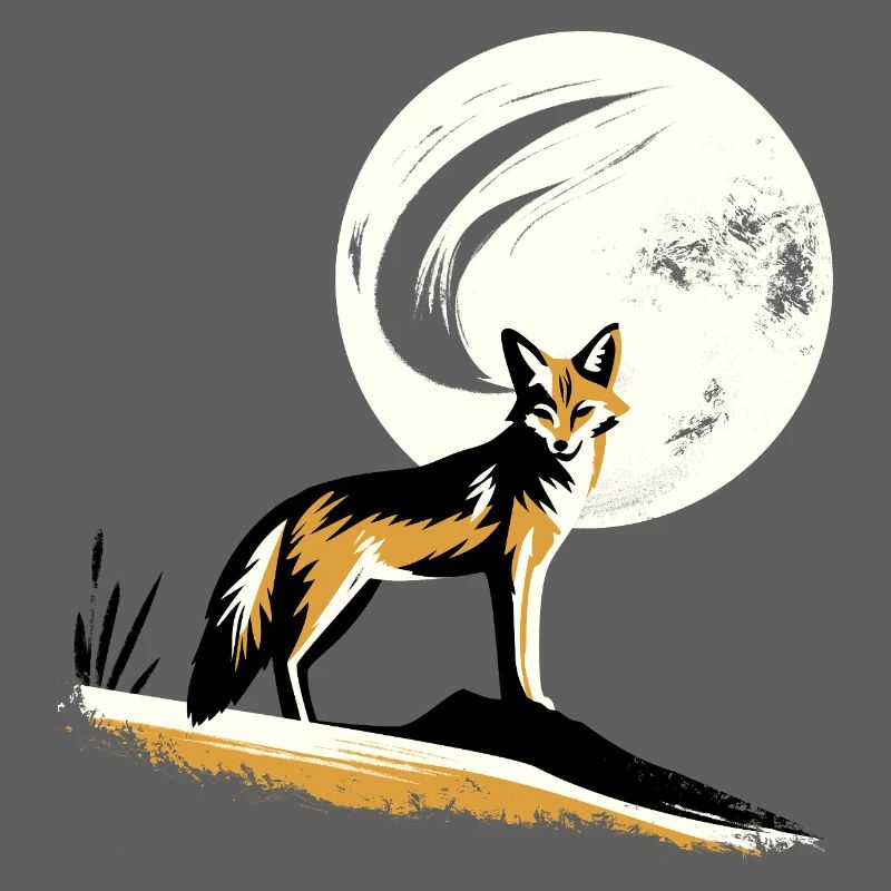 Jackal in the moonlight
