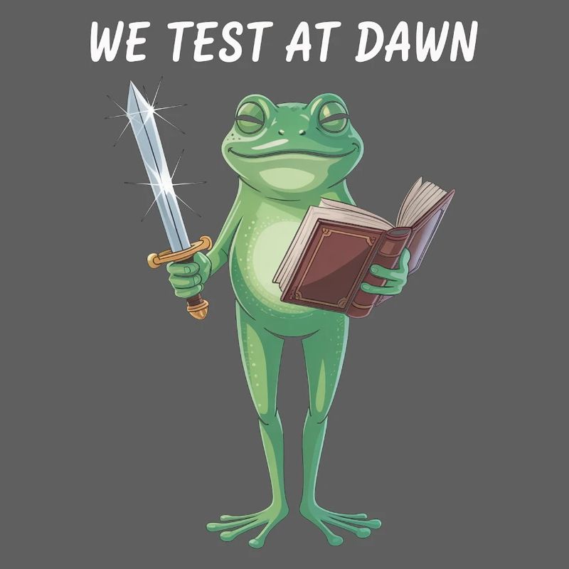 Dawn Quest Frog Sword and Scroll
