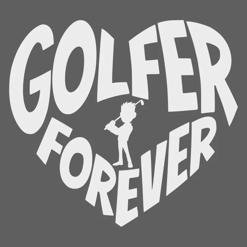 Golfeur Éternel Cœur avec Golfeur