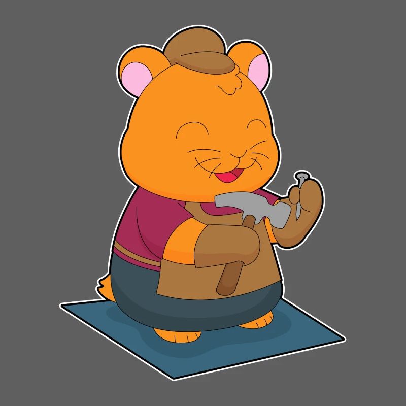 Hamster Carpenter Hammer Craft