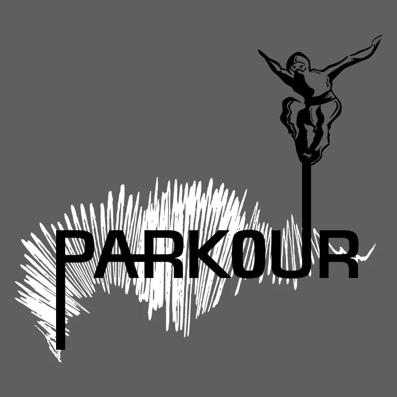 Parkour Ninja - noir-blanc