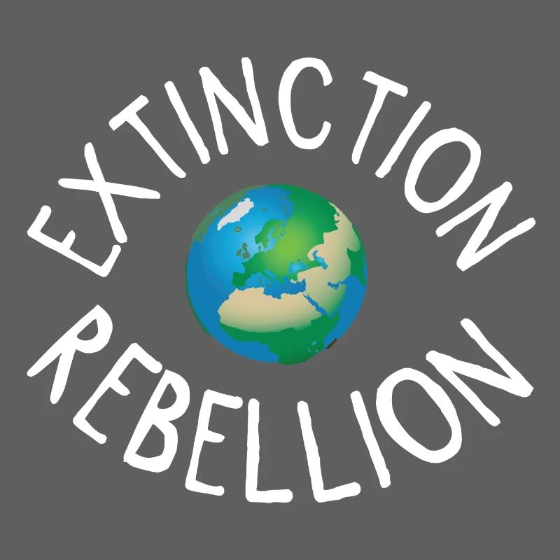 Extinction Rebellion Planet Earth white