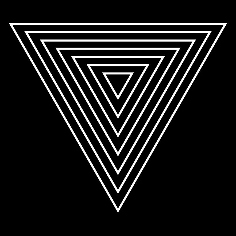 Concentric Triangle Line Art