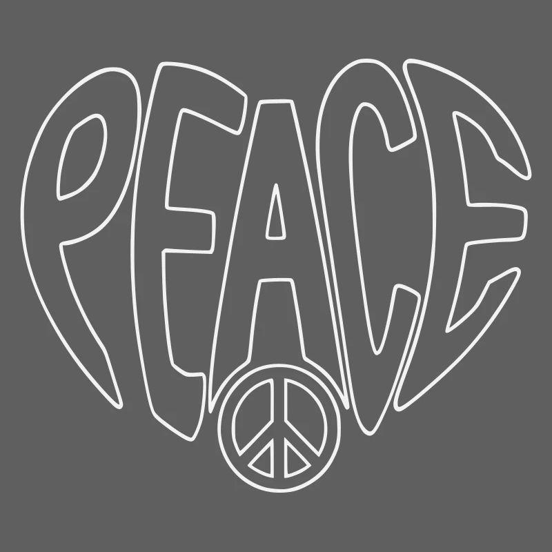 Peace Herz mit Peacezeichen