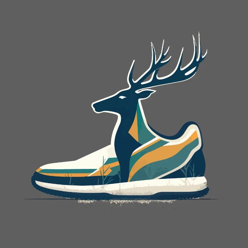 Forest Run Running Deer Sneaker Running Shoe Deer