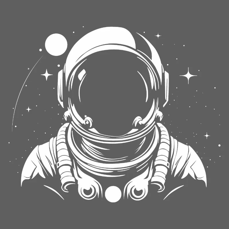 Astronaute Noir et Blanc