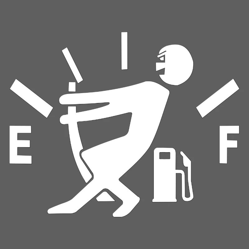 Empty fuel gauge