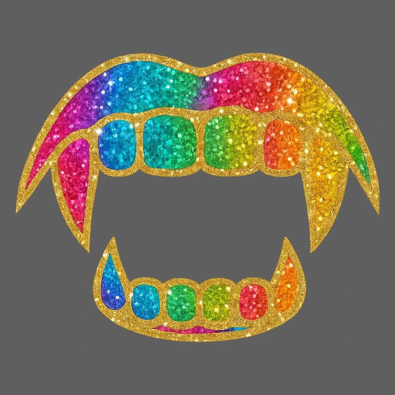 Rainbow Glitter Mouth