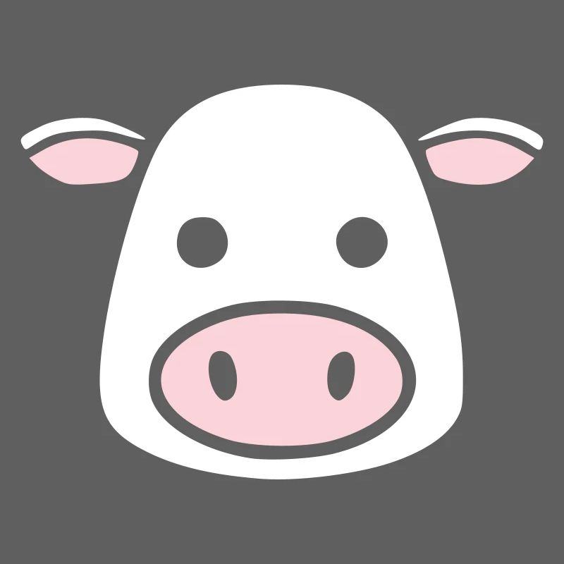 Mignonne Tête de Vache Visage Vector de la BD