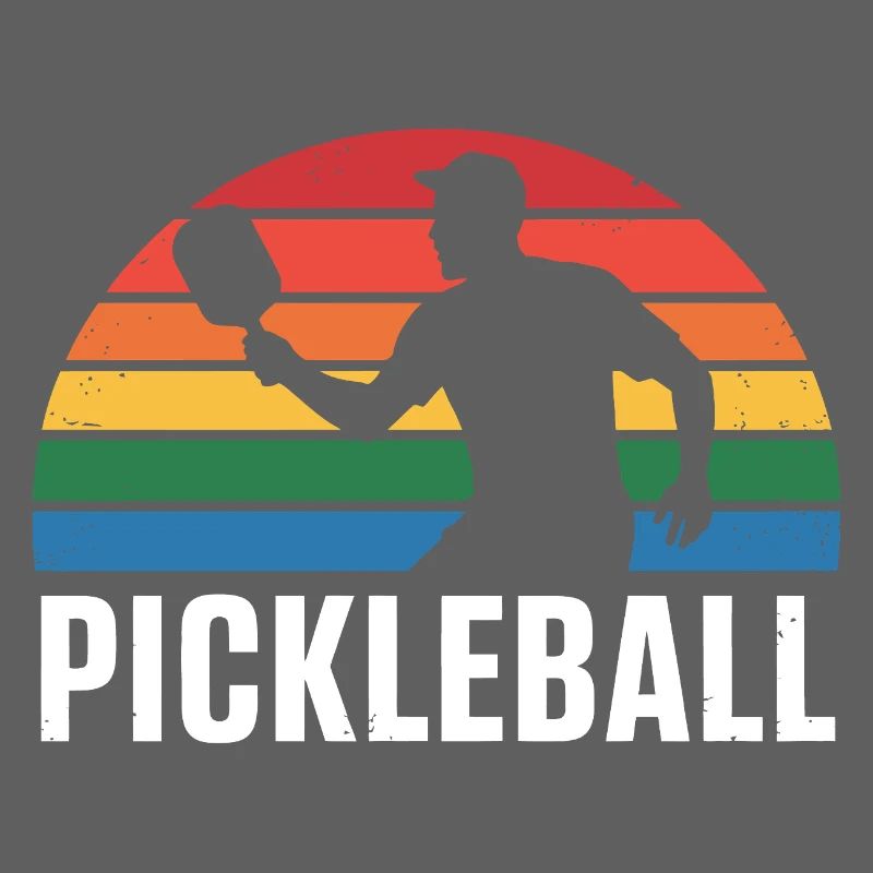 Pickleball Sunset Silhouette