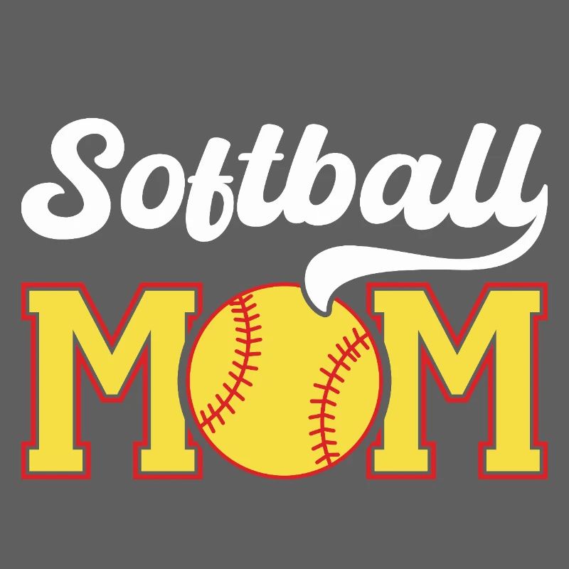 Softball Mom Pride Graphic