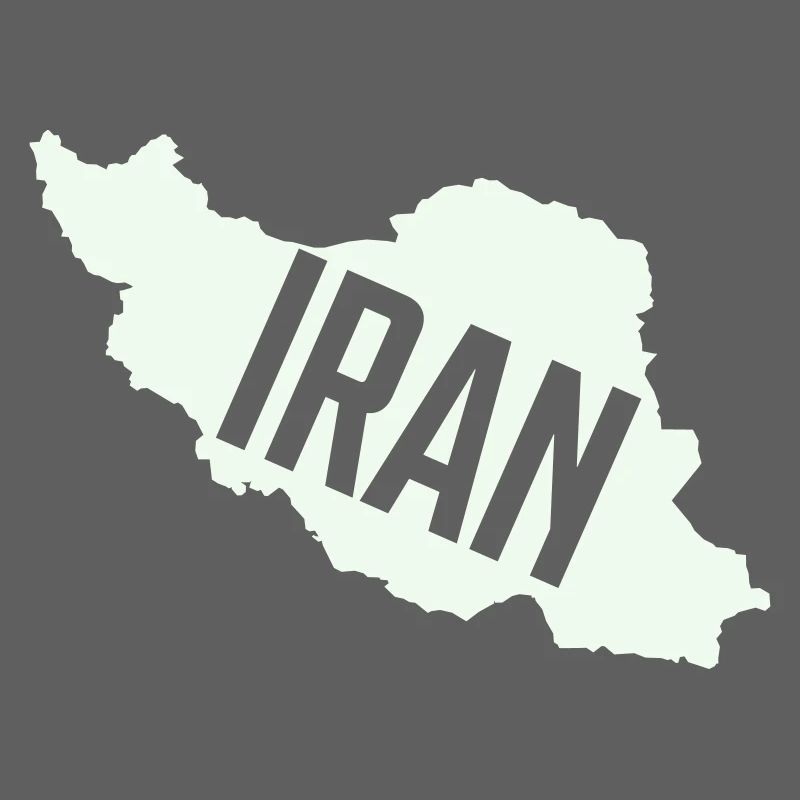 Iran Map Bold Typography