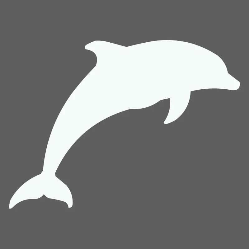 Glowing Dolphin Silhouette