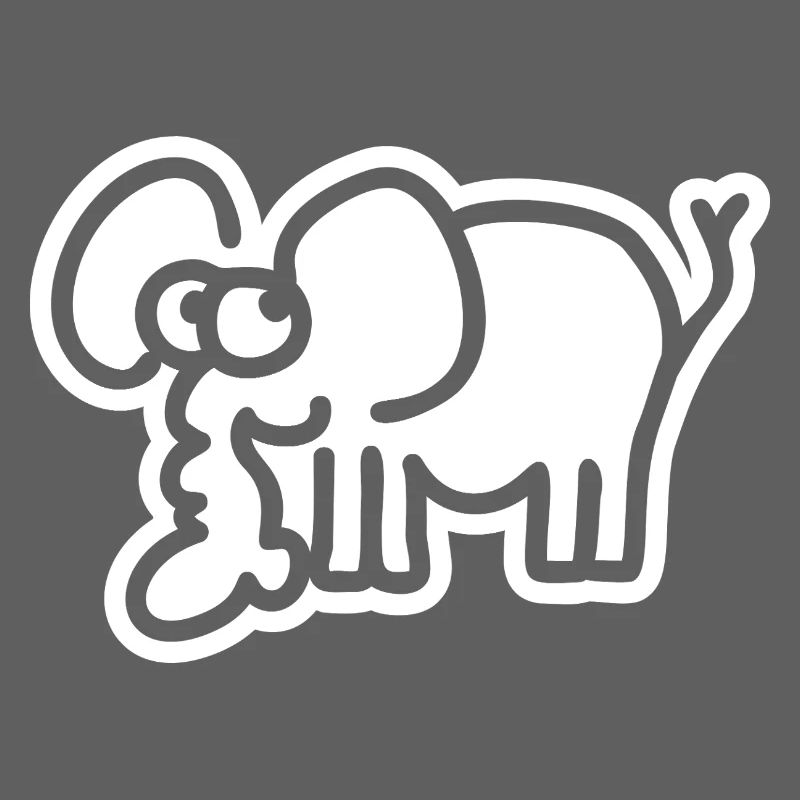 Petit éléphant - Motif d’animal de bande dessinée safari mignon