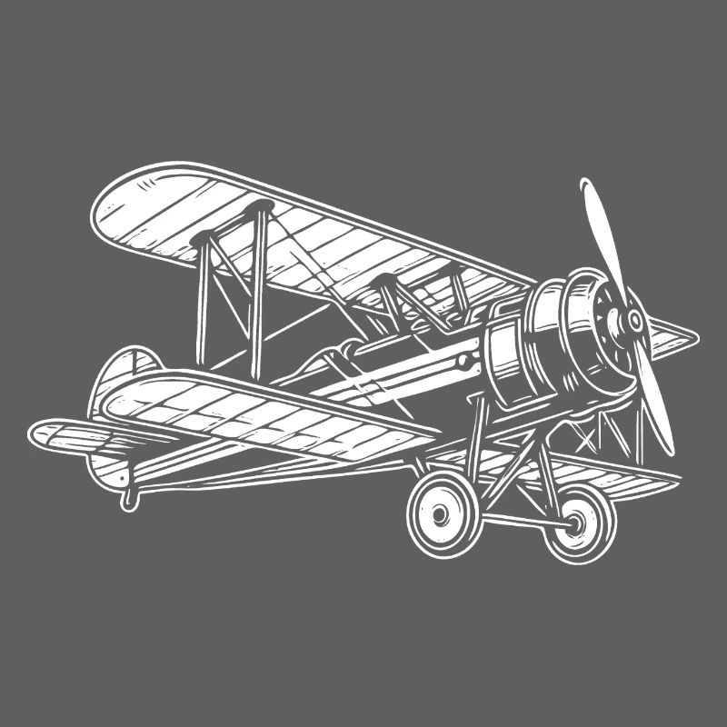 Doppeldecker Oldtimer, Klassisches Flugzeug Design