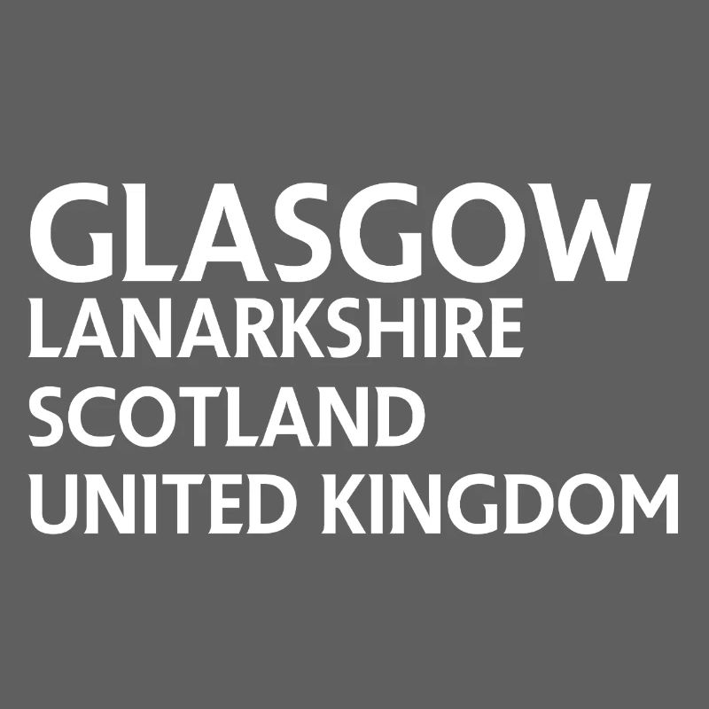 Glasgow – Scotland Textdesign
