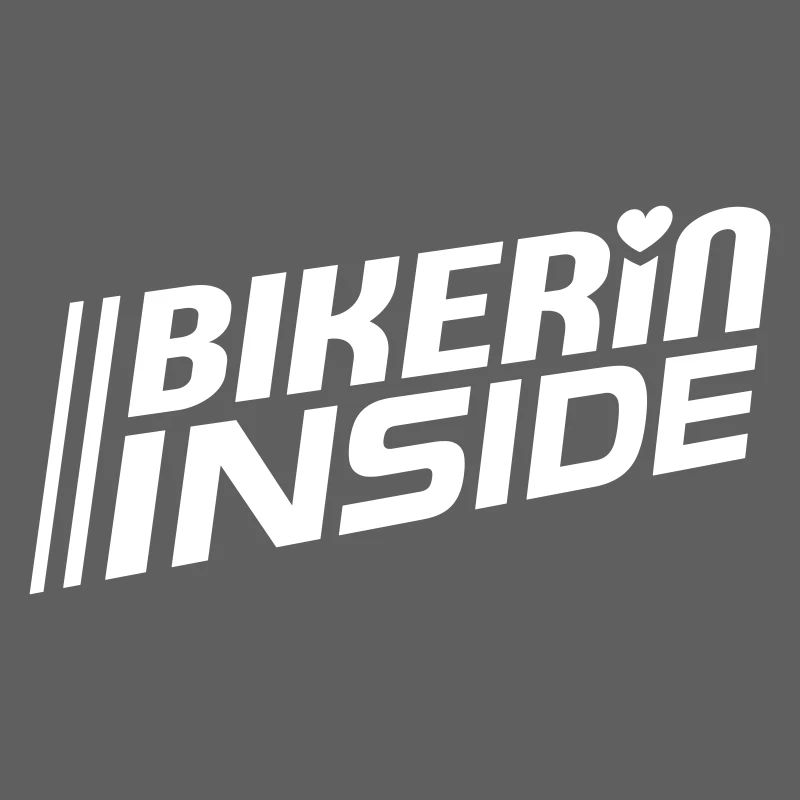 Bikerin inside lettering (color changeable)