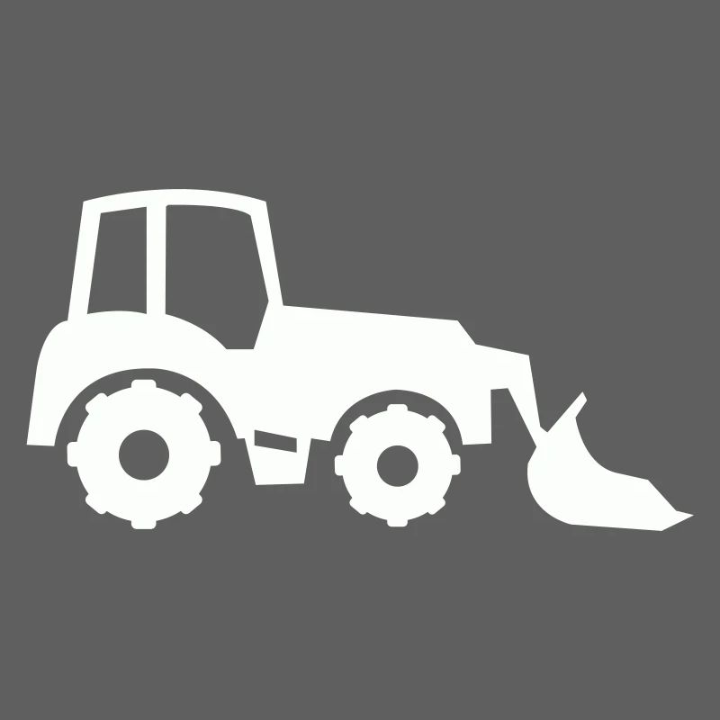 Tractor Silhouette Front End Loader