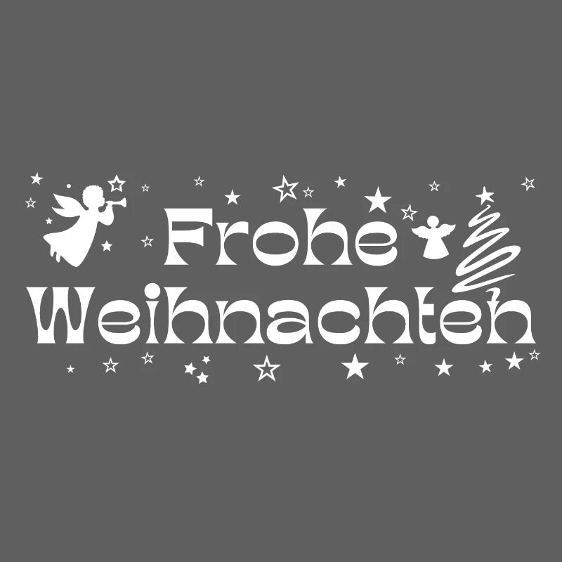 Frohe Weihnachten weiß Sterne Engel Christbaum