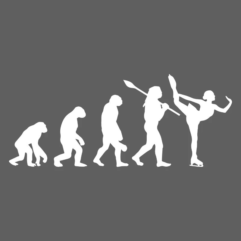 Entwicklung des Mannes, Eiskunstlauf-Mädchen, Eislauf-Mädchen