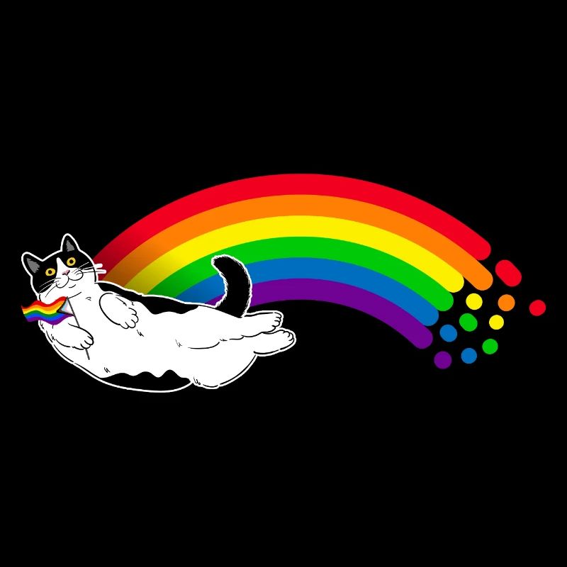 Chat arc-en-ciel