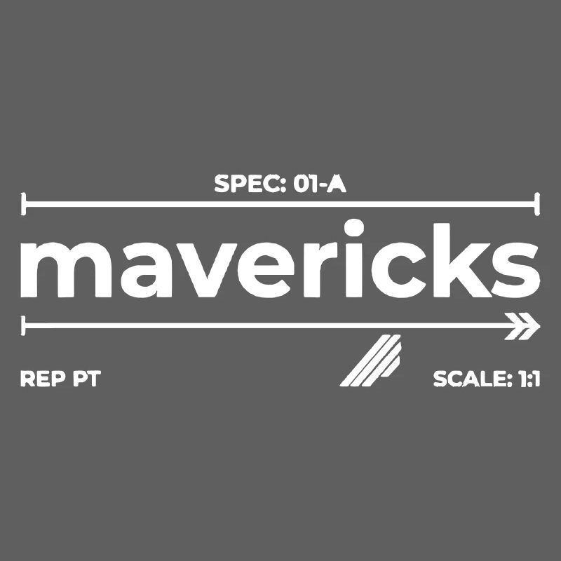 Mavericks – Modern blueprint style typography