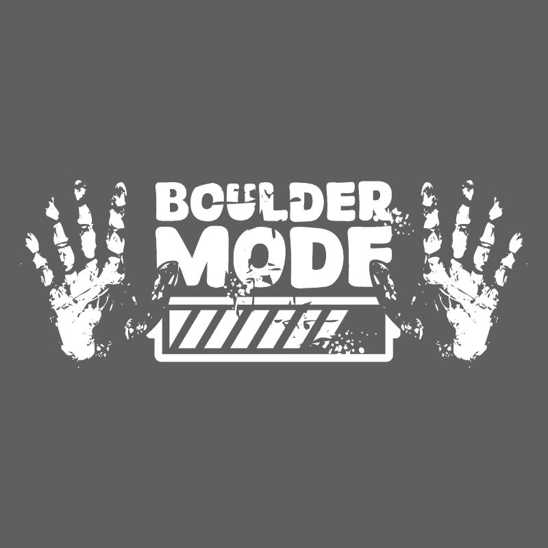 Boulder Chalk loading Hand Climber Icon Logo