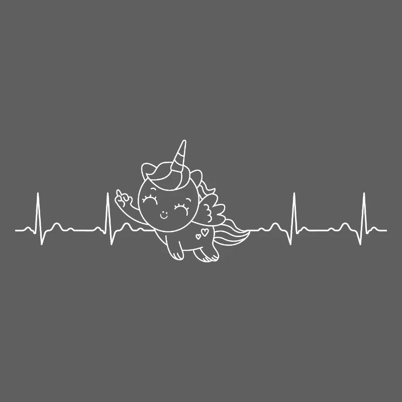 Conception de licorne battement de cœur