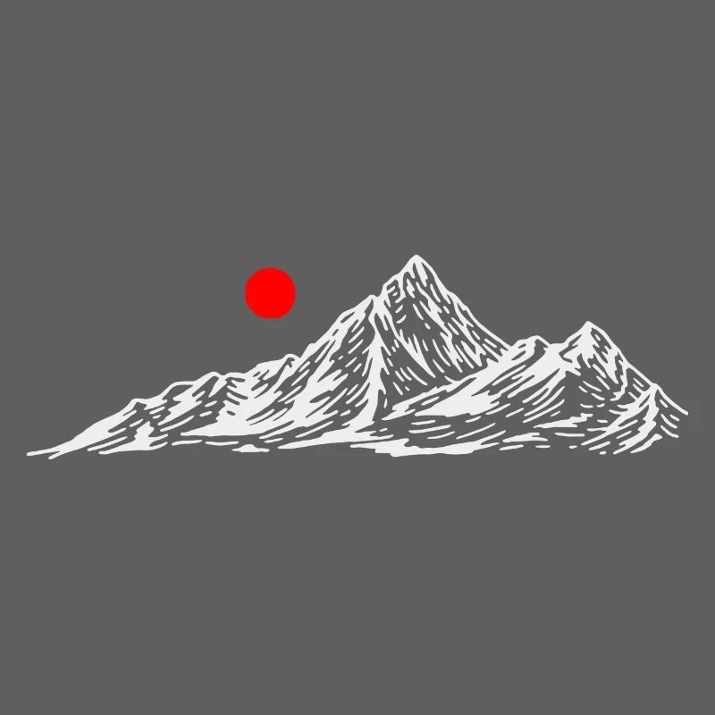 Red Sun Over White Mountain