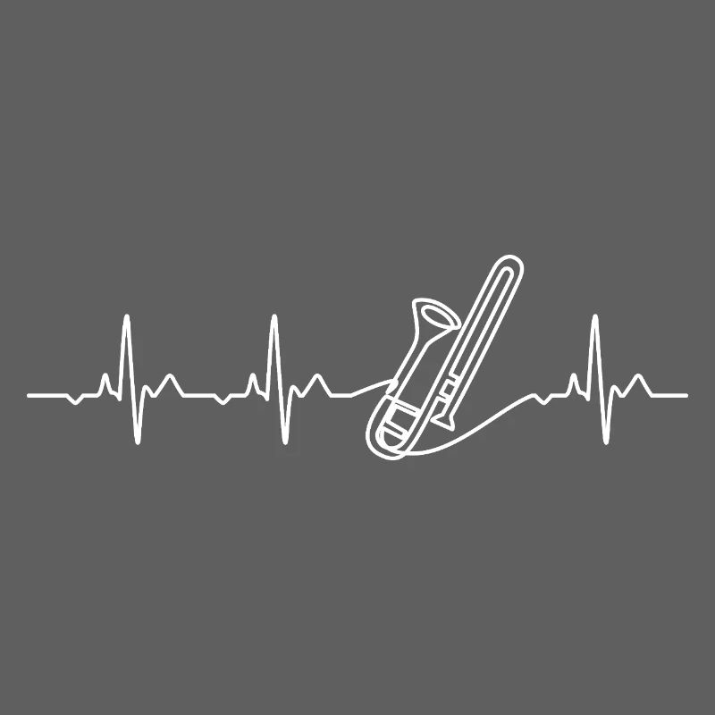 Posaune Herzschlag Marching Band Geschenk