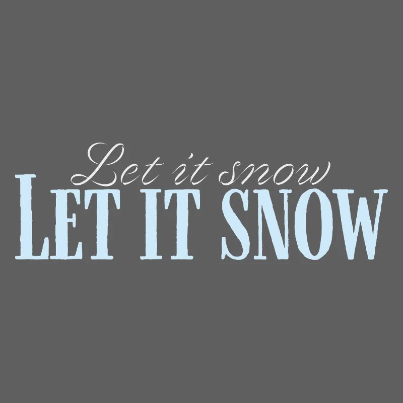 Let It Snow Script Bleu Glacé