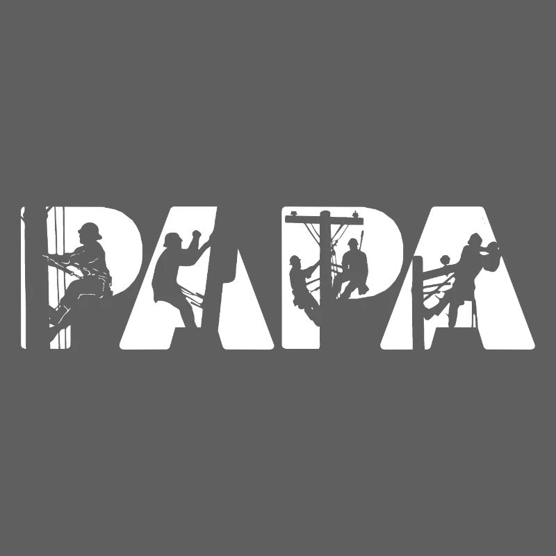 Electrical Line Worker Utility Papa Lineman Dad