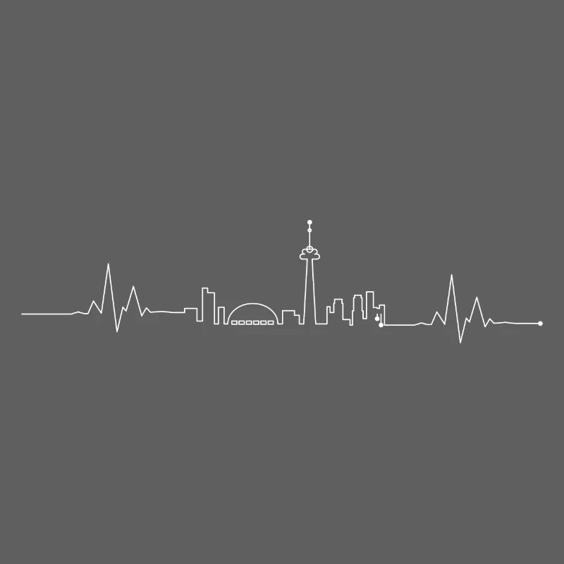 City Skyline Pulse Art Tee