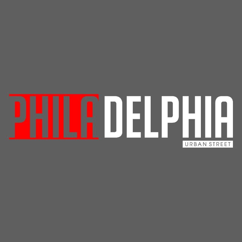 Farbenfrohes textbasiertes Design von Philly und Delta