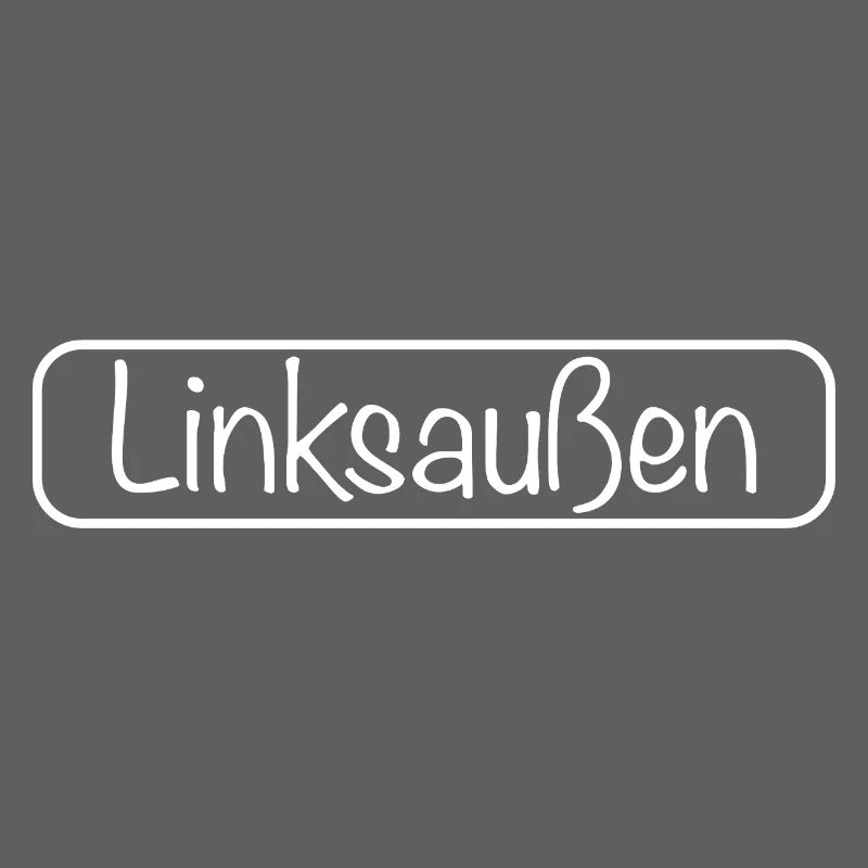Schriftzug Linksaußen (Weiß)